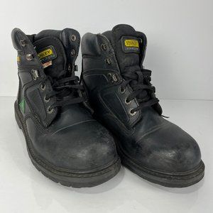 Stanley Steel Toe Boots Men's Size 6.5 Black Leather Work Constructioin